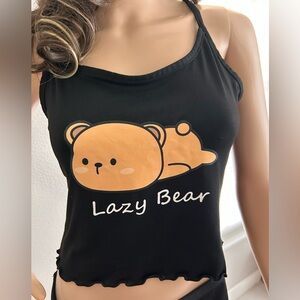 Lazy Bear Crop Top